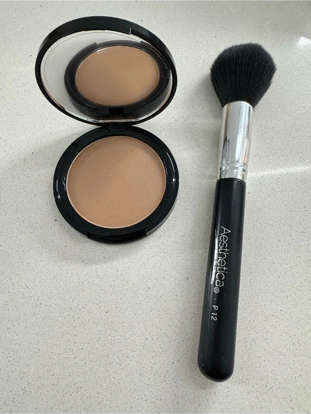 Aesthetica Sunset Bronzer + P12 Powder Brush Bundle | New Bronzer NWOB